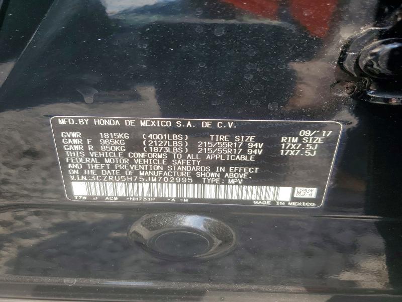 67456916 :رقم المزاد ، 3CZRU5H75JM702995 vin ، 2018 Honda Hr-v مزاد بيع