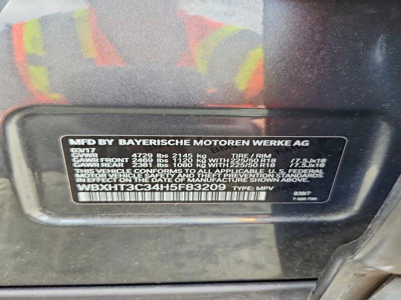 66858146 :رقم المزاد ، WBXHT3C34H5F83209 vin ، 2017 Bmw X1 مزاد بيع