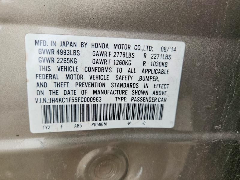 2015 Acura Rlx მანქანა იყიდება აუქციონზე, vin: JH4KC1F55FC000963, აუქციონის ნომერი: 69760686