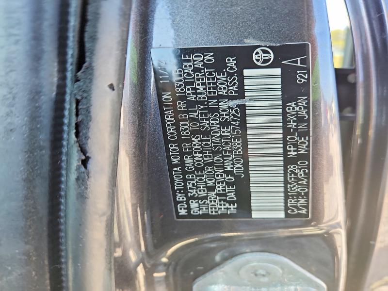 Продажа на аукционе авто 2014 Toyota Prius C, vin: JTDKDTB38E1574725, номер лота: 68506446