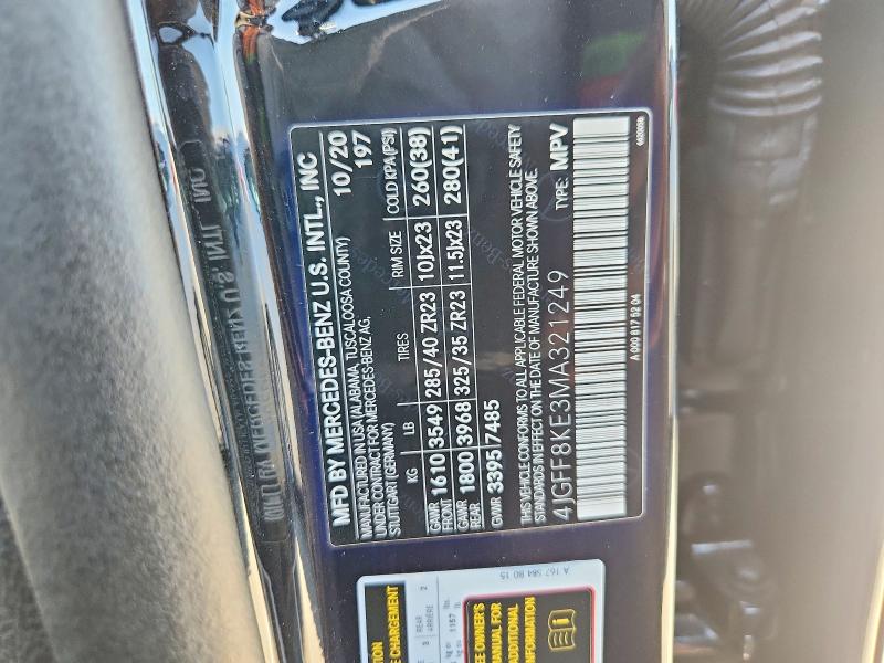 Продажа на аукционе авто 2021 Mercedes-benz Gls, vin: 4JGFF8KE3MA321249, номер лота: 70485096