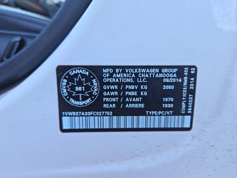 Продаж на аукціоні авто 2015 Volkswagen Passat, vin: 1VWBS7A33FC027752, номер лоту: 68944466