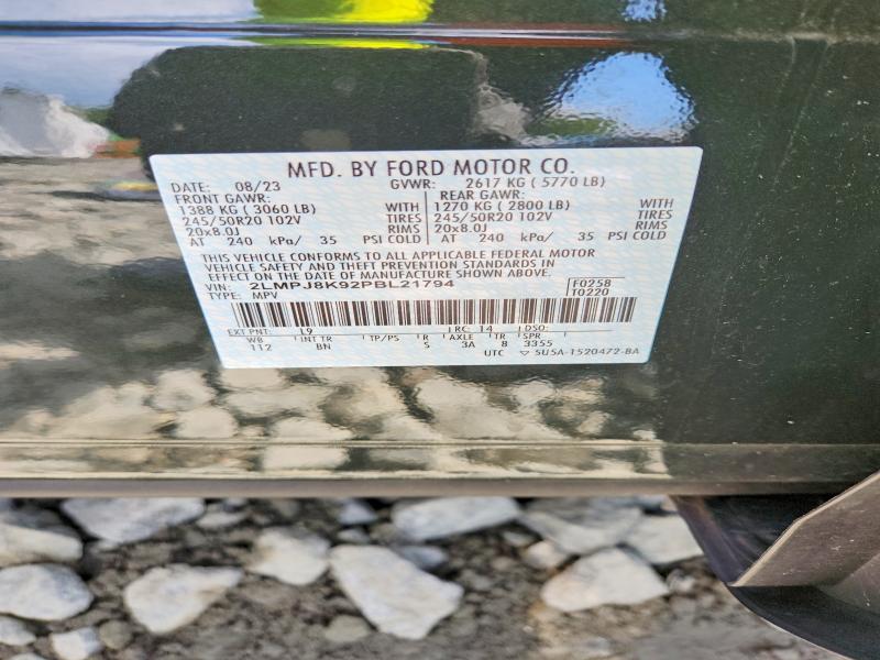 Продажа на аукционе авто 2023 Lincoln Nautilus, vin: 2LMPJ8K92PBL21794, номер лота: 67377756