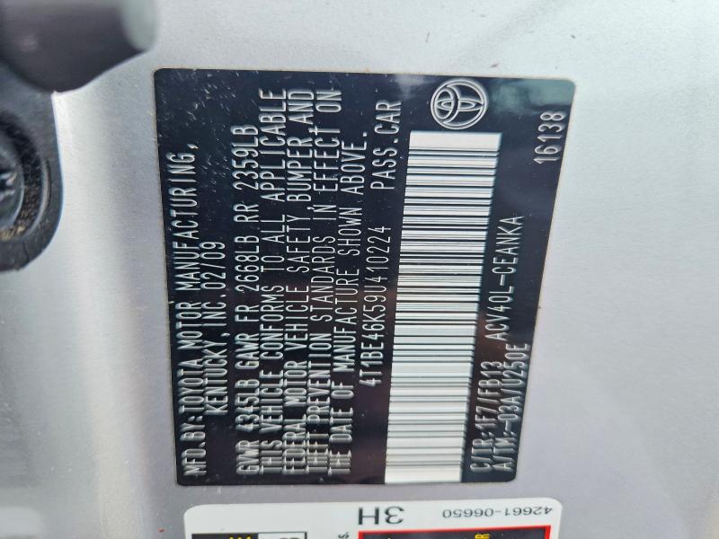 Продажа на аукционе авто 2009 Toyota Camry, vin: 4T1BE46K59U410224, номер лота: 68485856