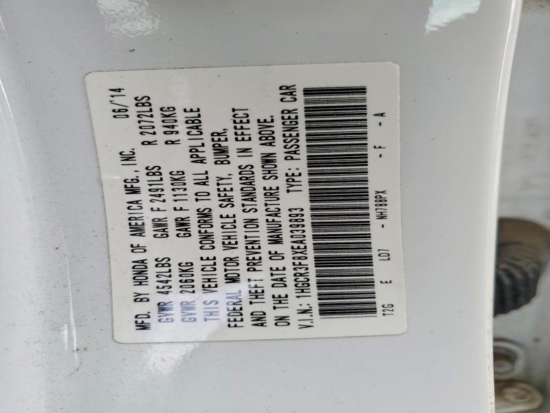 Aukcja sprzedaży 2014 Honda Accord, vin: 1HGCR3F8XEA039893, numer aukcji: 69863726