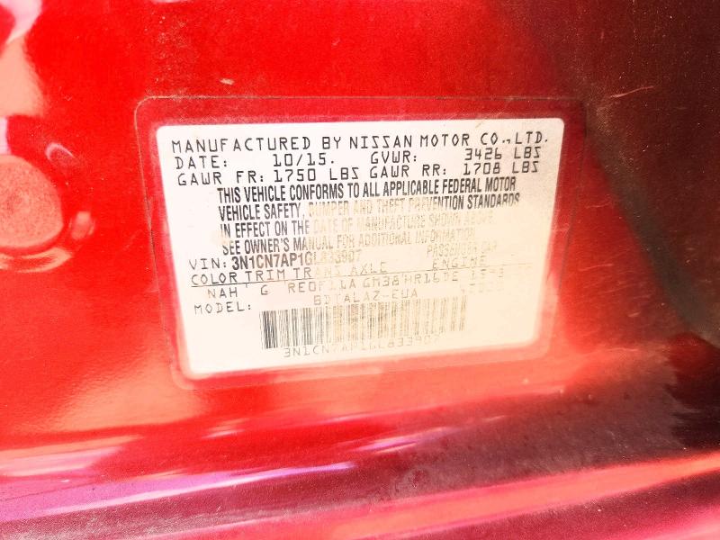 Продаж на аукціоні авто 2016 Nissan Versa, vin: 3N1CN7AP1GL833907, номер лоту: 67648196
