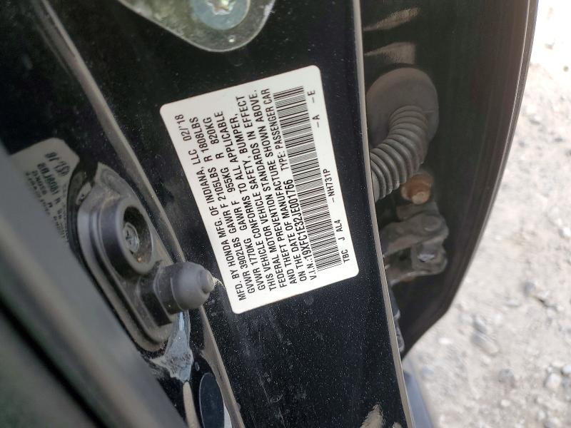 69397286 :رقم المزاد ، 19XFC1E32JE001766 vin ، 2018 Honda Civic مزاد بيع