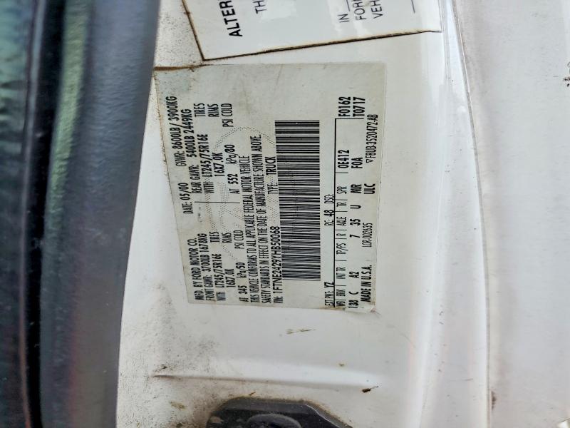 2000 Ford E250 მანქანა იყიდება აუქციონზე, vin: 1FTNE2429YHB50068, აუქციონის ნომერი: 65656336