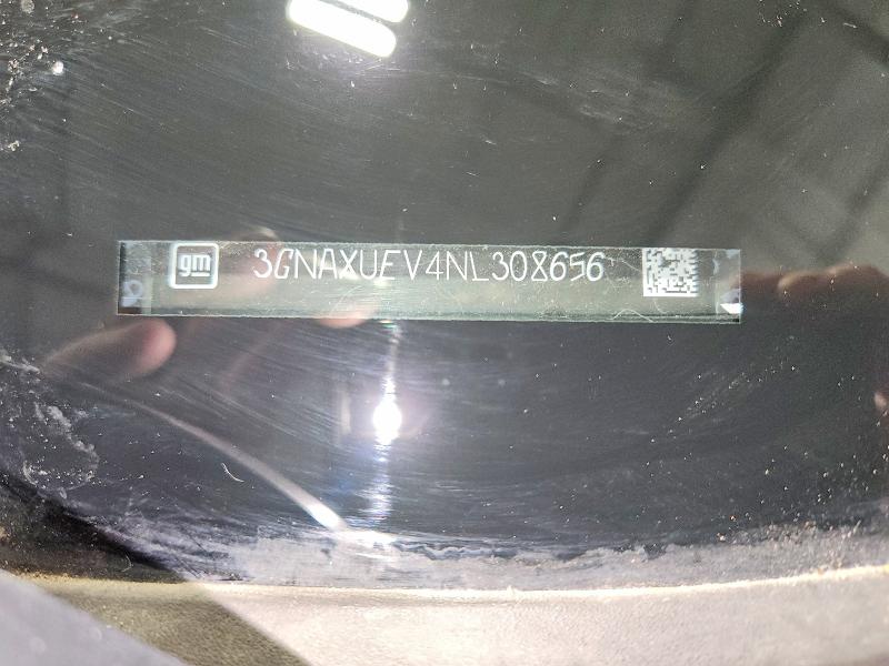 65402116 :رقم المزاد ، 3GNAXUEV4NL308656 vin ، 2022 Chevrolet Equinox مزاد بيع