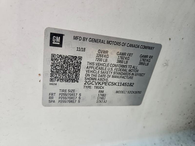 Aukcja sprzedaży 2019 Chevrolet Silverado Ld, vin: 2GCVKPEC5K1145182, numer aukcji: 68442856