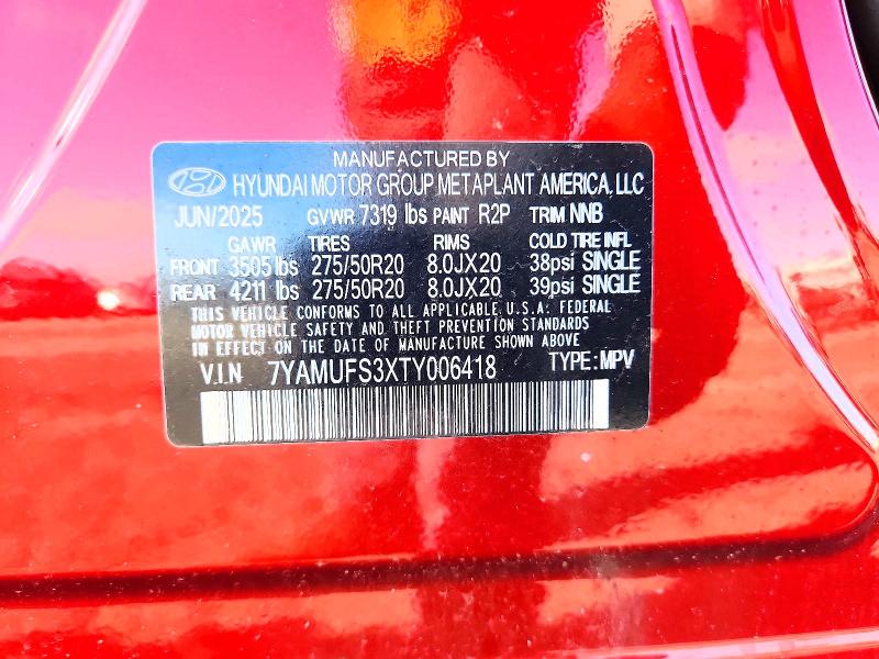 67868426 :رقم المزاد ، 7YAMUFS3XTY006418 vin ، 2026 Hyundai Ioniq 9 مزاد بيع