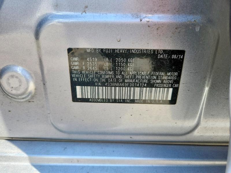 69134806 :رقم المزاد ، 4S3BNBA69F3014124 vin ، 2015 Subaru Legacy مزاد بيع