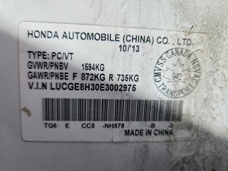 Aukcja sprzedaży 2014 Honda Fit, vin: LUCGE8H30E3002975, numer aukcji: 68185066