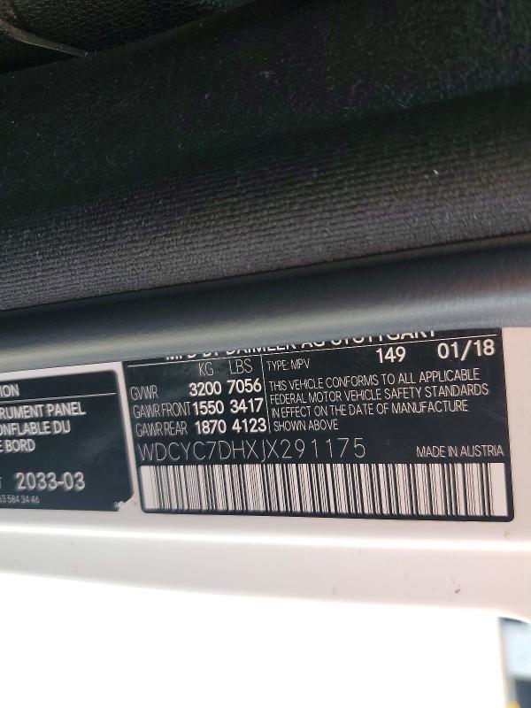 Продаж на аукціоні авто 2018 Mercedes-benz G, vin: WDCYC7DHXJX291175, номер лоту: 67508026