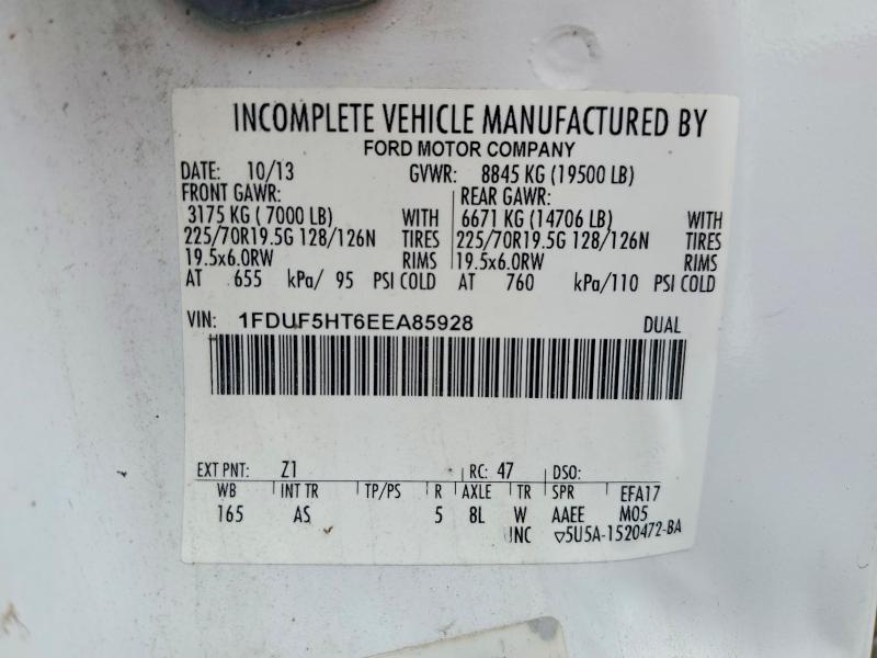 69286126 :رقم المزاد ، 1FDUF5HT6EEA85928 vin ، 2014 Ford F550 مزاد بيع