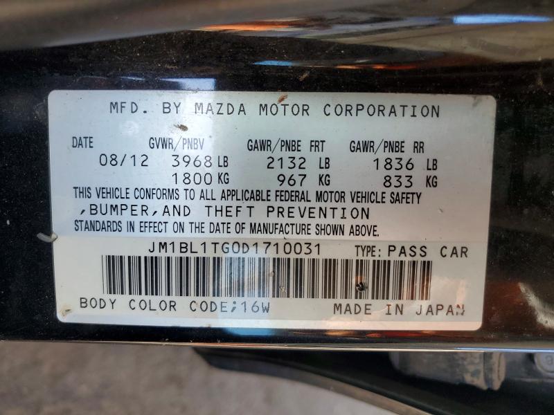 Aukcja sprzedaży 2013 Mazda 3, vin: JM1BL1TG0D1710031, numer aukcji: 66760696