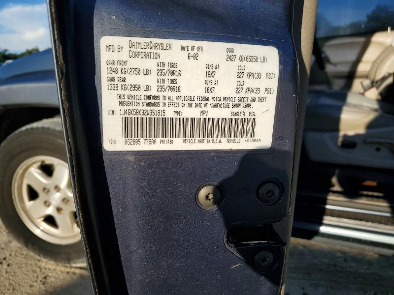Продажа на аукционе авто 2002 Jeep Liberty, vin: 1J4GK58K32W351815, номер лота: 68648476