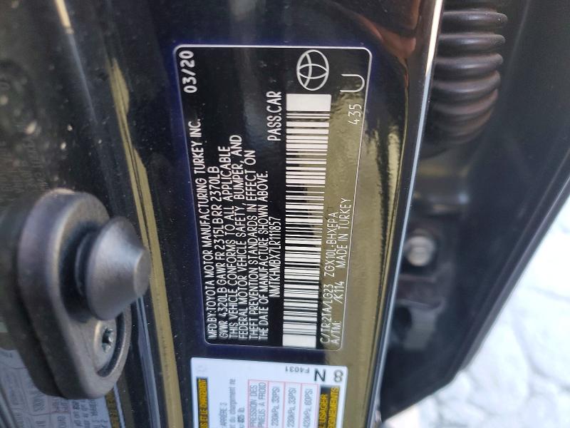 Aukcja sprzedaży 2020 Toyota C-hr, vin: NMTKHMBX7LR111857, numer aukcji: 69993846