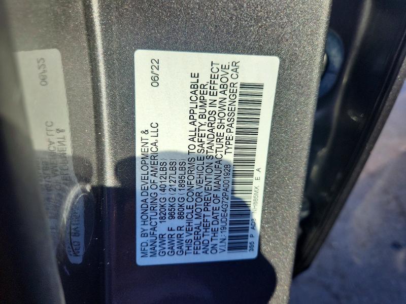 Продаж на аукціоні авто 2023 Acura Integra, vin: 19UDE4G72PA001928, номер лоту: 67016556