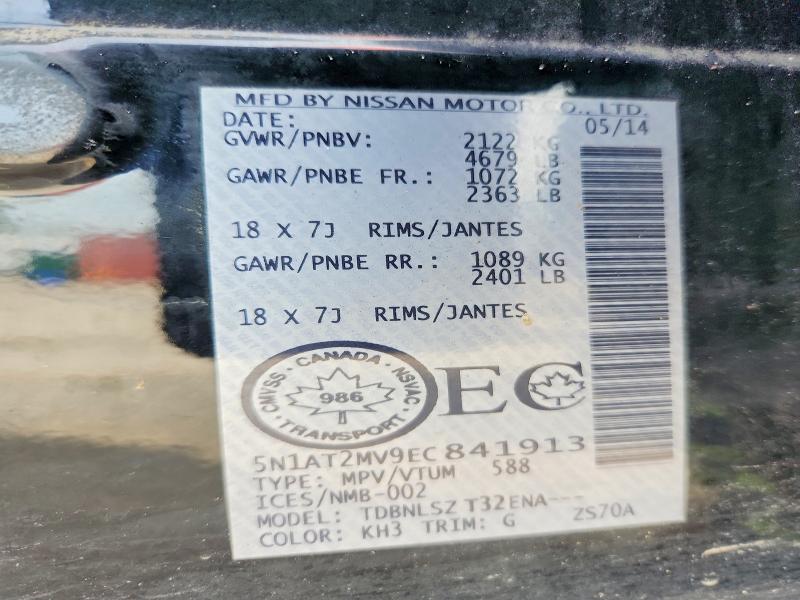 Aukcja sprzedaży 2014 Nissan Rogue, vin: 5N1AT2MV9EC841913, numer aukcji: 67990186