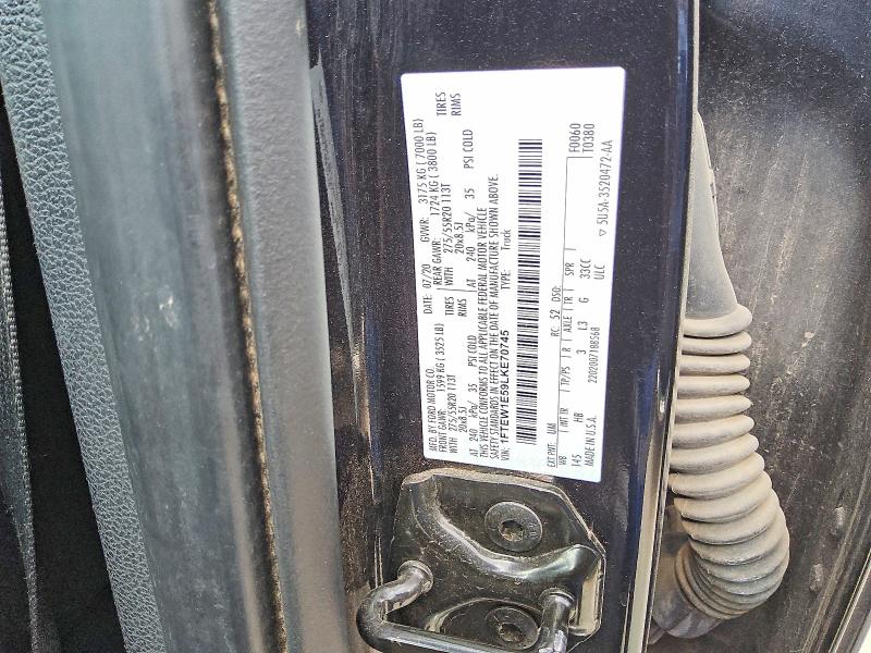 Продаж на аукціоні авто 2020 Ford F150, vin: 1FTEW1E59LKE70745, номер лоту: 68037776