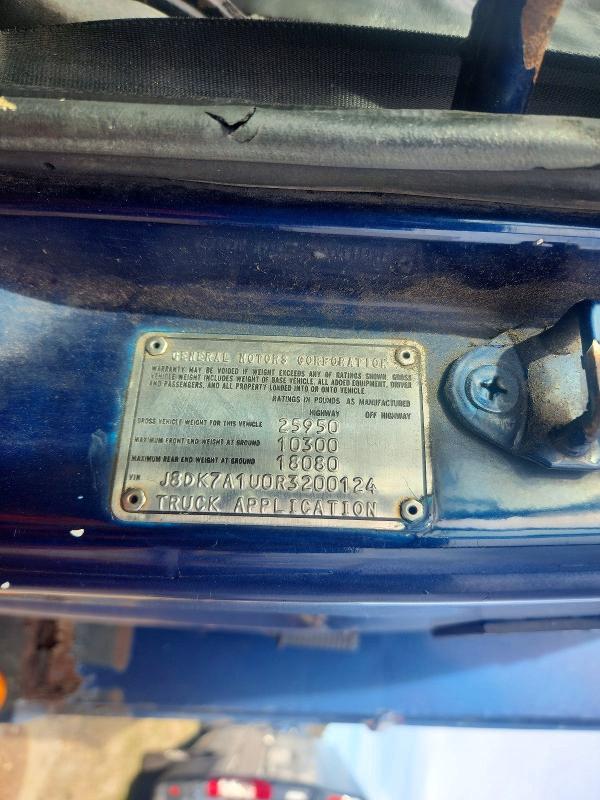 Продаж на аукціоні авто 1994 Gmc W, vin: J8DK7A1U0R3200124, номер лоту: 70339426