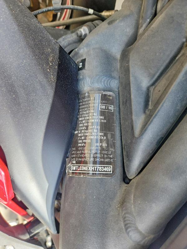 68394826 :رقم المزاد ، SMTL03NEXHT783469 vin ، 2017 Triumph Motorcycle Street Triple مزاد بيع