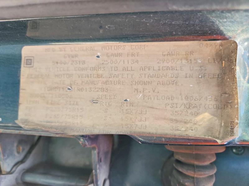 1994 Chevrolet Blazer მანქანა იყიდება აუქციონზე, vin: 1GNDT13W1R0132283, აუქციონის ნომერი: 69085456
