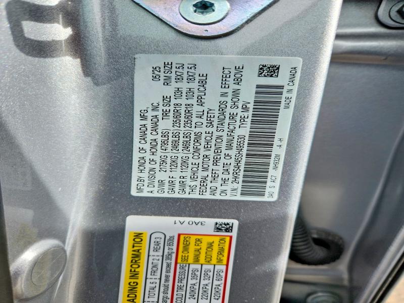 Aukcja sprzedaży 2025 Honda Cr-v, vin: 2HKRS4H45SH495530, numer aukcji: 69562096