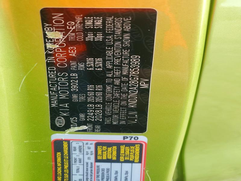 Aukcja sprzedaży 2016 Kia Soul, vin: KNDJN2A28G7853989, numer aukcji: 67292056
