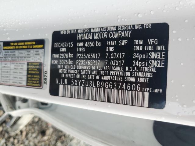 Продажа на аукционе авто 2016 Hyundai Santa Fe Sport, vin: 5XYZU3LB9GG374606, номер лота: 69868756