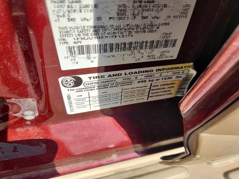 2012 Ford Expedition მანქანა იყიდება აუქციონზე, vin: 1FMJU1H53CEF13373, აუქციონის ნომერი: 65811576