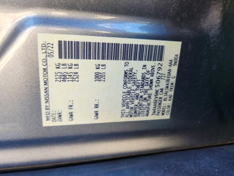 Продаж на аукціоні авто 2022 Nissan Maxima, vin: 1N4AA6EV6NC506792, номер лоту: 67530826