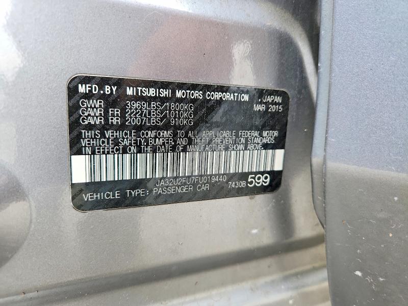 Aukcja sprzedaży 2015 Mitsubishi Lancer, vin: JA32U2FU7FU019440, numer aukcji: 68085316