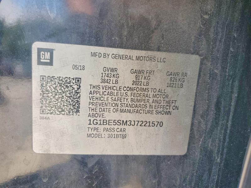 68785656 :رقم المزاد ، 1G1BE5SM3J7221570 vin ، 2018 Chevrolet Cruze مزاد بيع