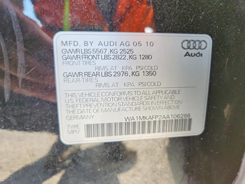 Aukcja sprzedaży 2010 Audi Q5, vin: WA1MKAFP2AA106266, numer aukcji: 70311236