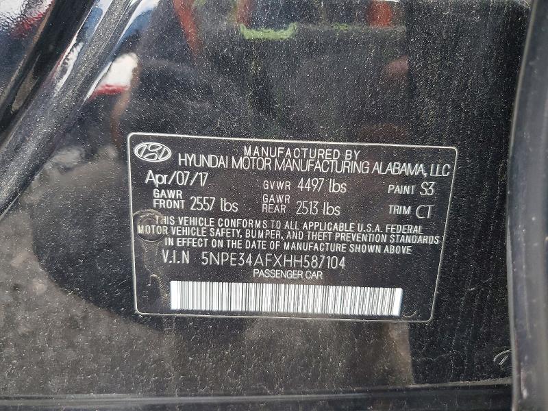 Продажа на аукционе авто 2017 Hyundai Sonata, vin: 5NPE34AFXHH587104, номер лота: 67476946