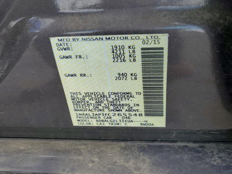 68847266 :رقم المزاد ، 1N4AL3AP3FC265548 vin ، 2015 Nissan Altima مزاد بيع