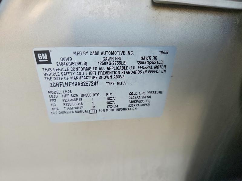 Aukcja sprzedaży 2010 Chevrolet Equinox, vin: 2CNFLNEY9A6257241, numer aukcji: 68812626