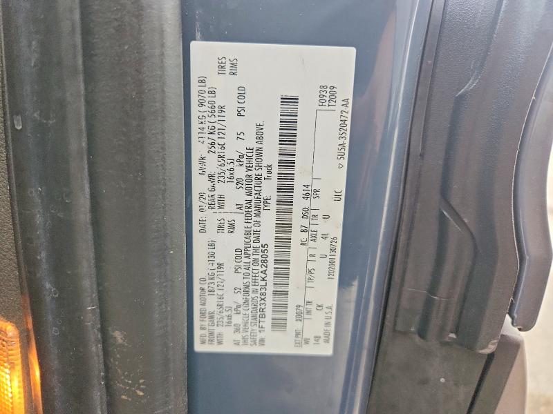 Aukcja sprzedaży 2020 Ford Transit 250, vin: 1FTBR3X83LKA28055, numer aukcji: 69055156