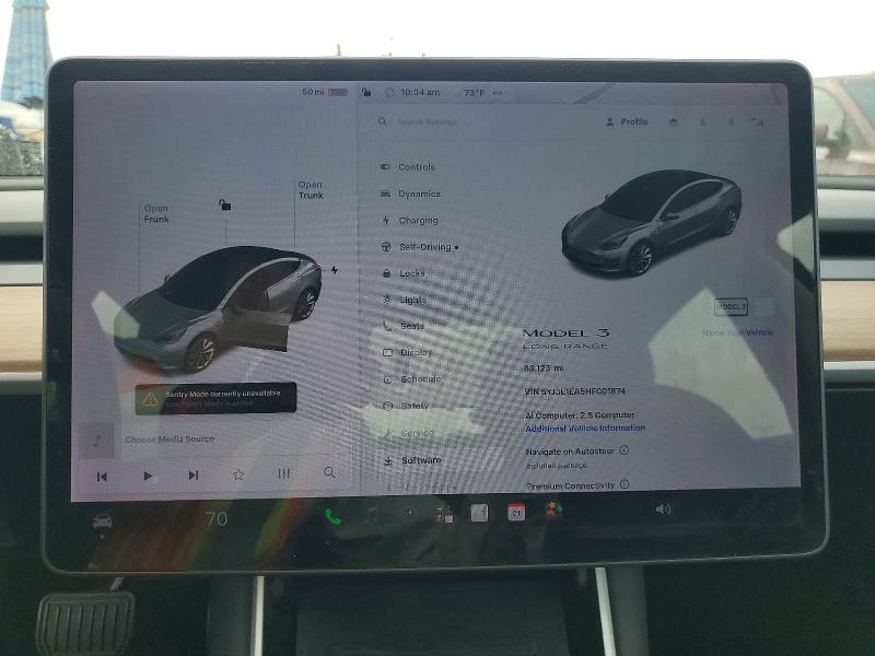 Продажа на аукционе авто 2017 Tesla Model 3, vin: 5YJ3E1EA5HF001874, номер лота: 69427176