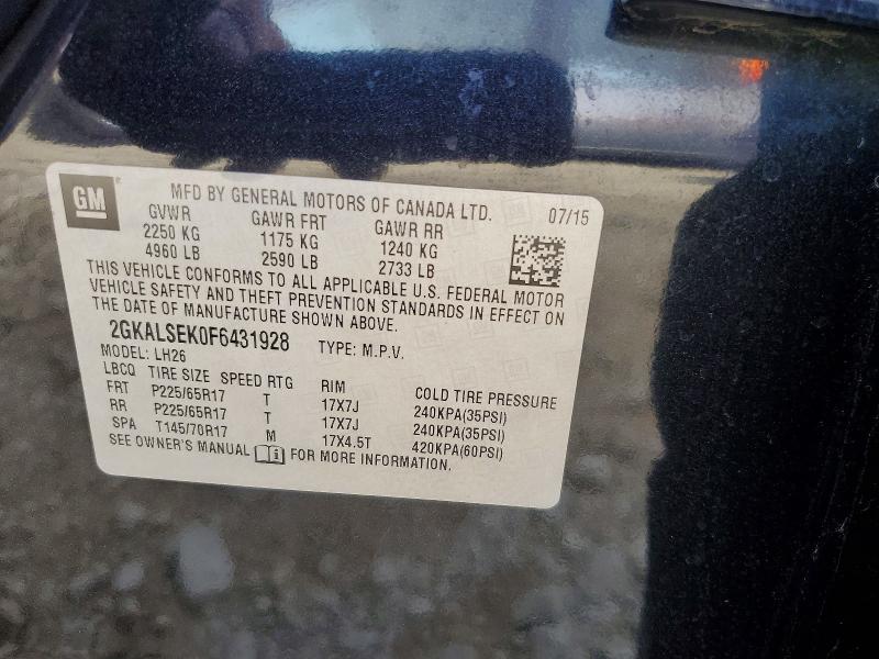 Продаж на аукціоні авто 2015 Gmc Terrain, vin: 2GKALSEK0F6431928, номер лоту: 66827056