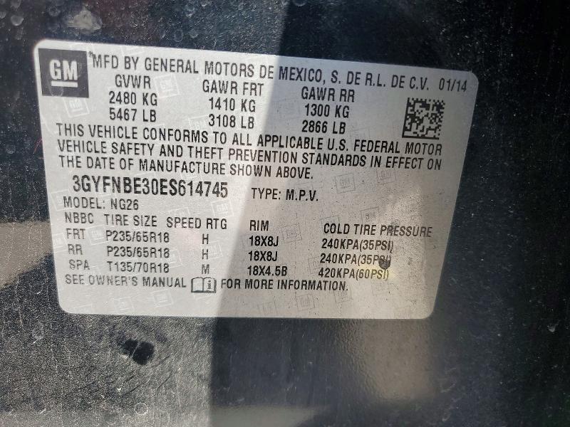 Продаж на аукціоні авто 2014 Cadillac Srx, vin: 3GYFNBE30ES614745, номер лоту: 69421776