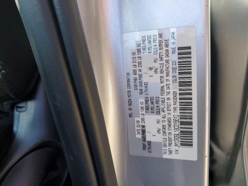 Aukcja sprzedaży 2008 Mazda 5, vin: JM1CR29L180315610, numer aukcji: 68176906