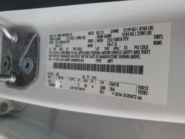 Продаж на аукціоні авто 2015 Ford Escape, vin: 1FMCU0J98FUB88343, номер лоту: 70091846