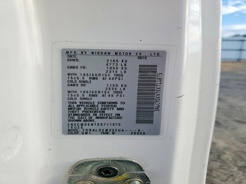 Aukcja sprzedaży 2019 Nissan Nv200, vin: 3N6CM0KN7KK711875, numer aukcji: 68677376