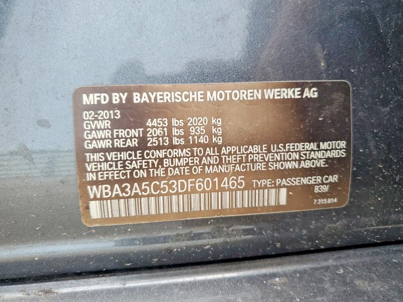 2013 Bmw 328 მანქანა იყიდება აუქციონზე, vin: WBA3A5C53DF601465, აუქციონის ნომერი: 67670116