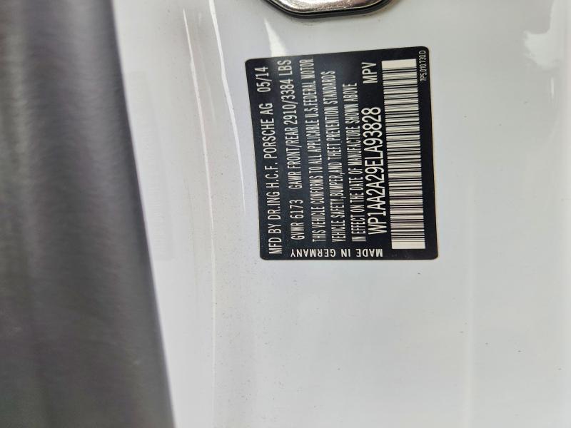 68816686 :رقم المزاد ، WP1AA2A29ELA93828 vin ، 2014 Porsche Cayenne مزاد بيع