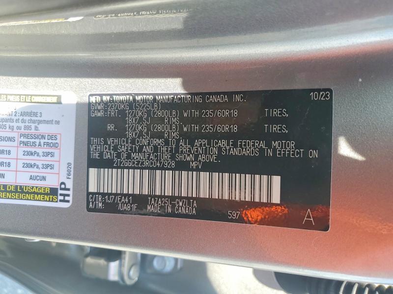 Aukcja sprzedaży 2024 Lexus Nx, vin: 2T2GGCEZ3RC047928, numer aukcji: 67173786
