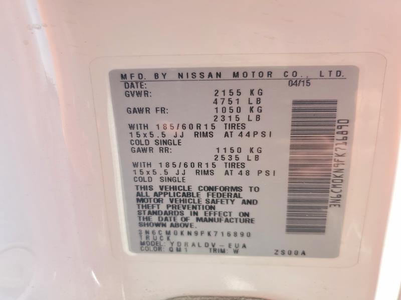 Продаж на аукціоні авто 2015 Nissan Nv200, vin: 3N6CM0KN9FK716890, номер лоту: 68201216